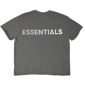 Fear of God Essentials 3m Logo Reflective Boxy Tee T-Shirt in Gray Large